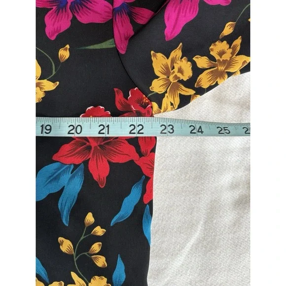 Vintage Colorful Floral S.G. Sport Chiffon Long Sleeve Button Up Blouse Size XL - Picture 6 of 6